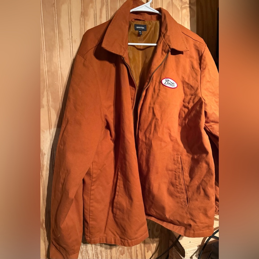 Brixton Rust-Orange Zip Front Jacket
